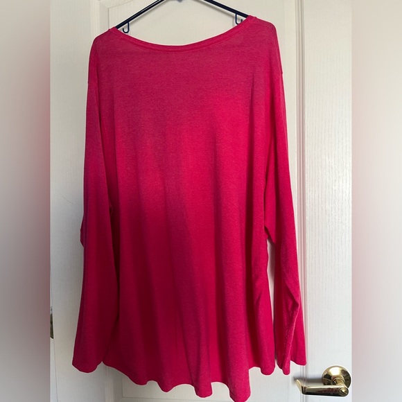 Just My Size pink with silver design. Long sleeve. 30/32 - Picture 3 of 4